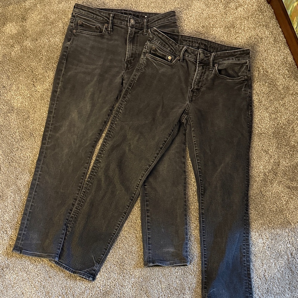 American Eagle Outfitters Men's Dark Gray Slim Jeans